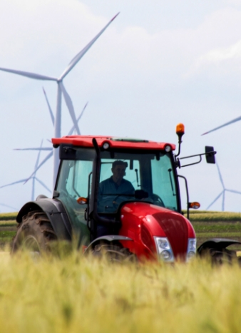 Tractor in a field