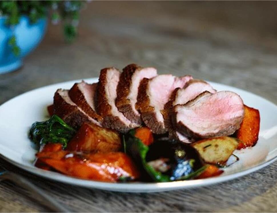 Roast Duck Breast with Autumn Root Vegetables Red Tractor