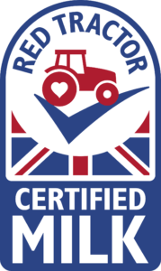 Red Tractor certified milk logo