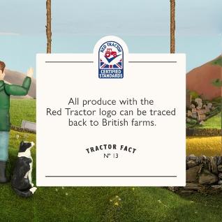 All the produce with the Red Tractor logo can be traced back to British Farms